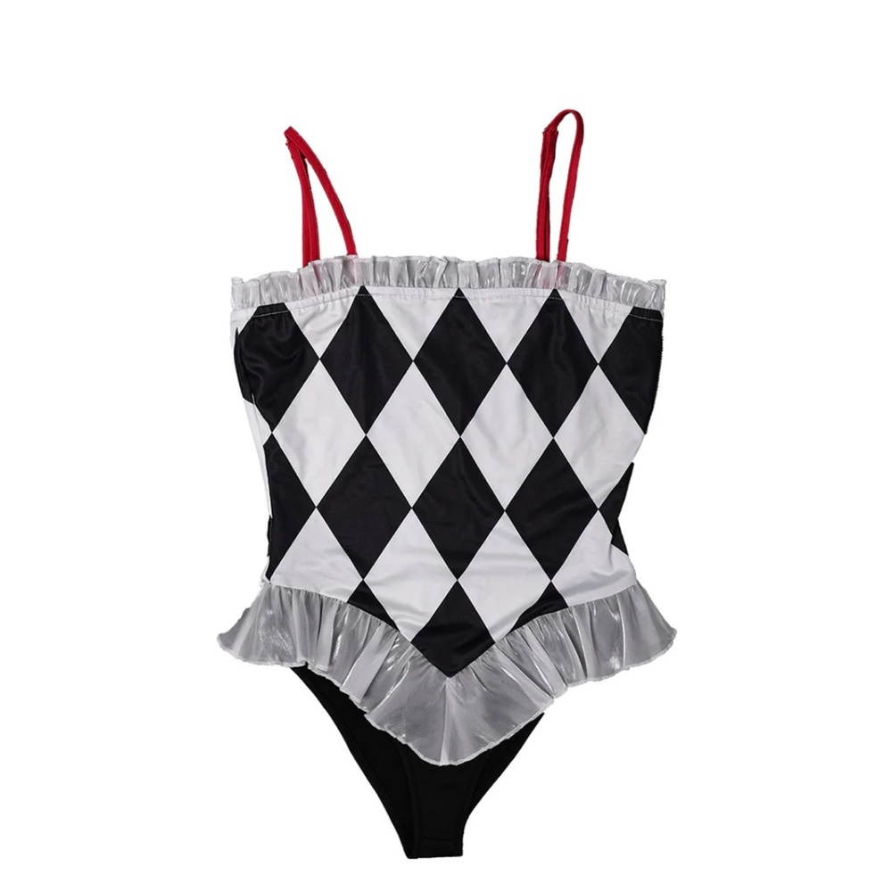 Dolls Kill Black and White Harlequin Jumpsuit - Picture 8 of 8
